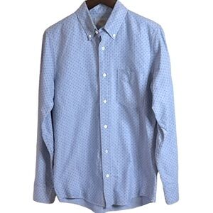Jack Spade Warren Street Men's Button Up Polka Dot Shirt Collared Long Sleeve Sm